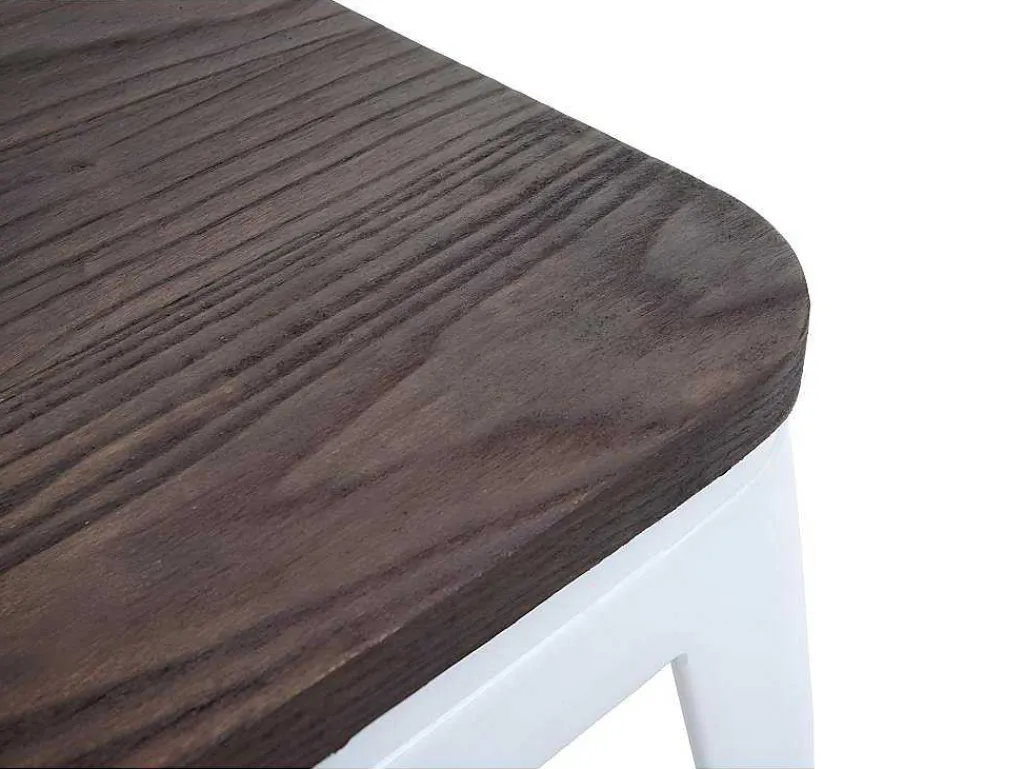 Mcw-A73 Kruk (Set Van 2) Houten Zitting, Wit-Vente-unique Online