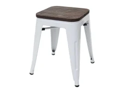 Mcw-A73 Kruk (Set Van 2) Houten Zitting, Wit-Vente-unique Online