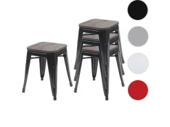 Mcw-A73 Kruk (Set Van 4) Houten Zitting, Zwart-Vente-unique Online
