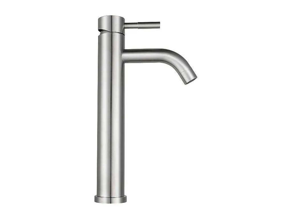 Mechanische Mengkraan Met Ronde Vorm Van Roestvrij Staal - Geborsteld Nikkel - H29,6 Cm - Salavan-Shower & Design Online