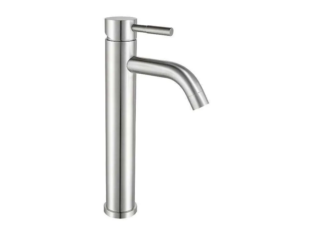 Mechanische Mengkraan Met Ronde Vorm Van Roestvrij Staal - Geborsteld Nikkel - H29,6 Cm - Salavan-Shower & Design Online