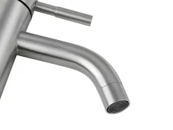 Mechanische Mengkraan Met Ronde Vorm Van Roestvrij Staal - Geborsteld Nikkel - H29,6 Cm - Salavan-Shower & Design Online