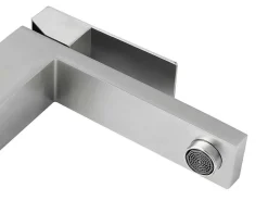 Mechanische Mengkraan Met Vierkante Vorm Van Roestvrij Staal - Geborsteld Nikkel - H31 Cm - Canilas-Shower & Design Outlet