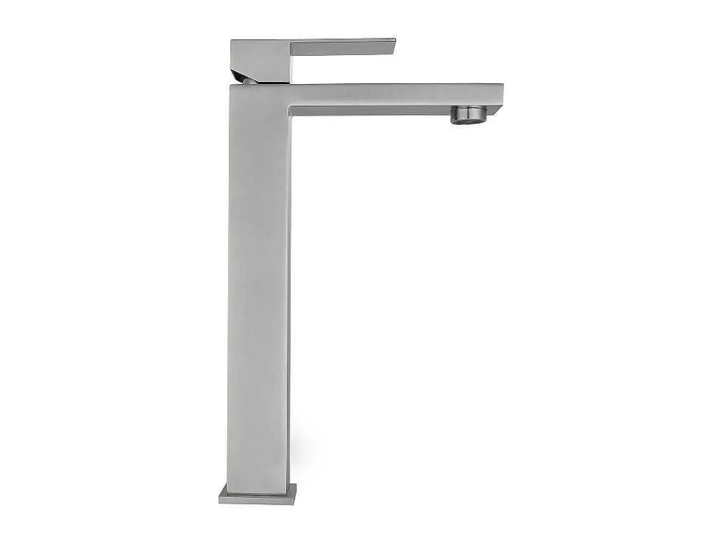Mechanische Mengkraan Met Vierkante Vorm Van Roestvrij Staal - Geborsteld Nikkel - H31 Cm - Canilas-Shower & Design Outlet