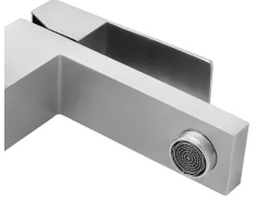 Mechanische Mengkraan Met Vierkante Vorm Van Roestvrij Staal - Geborsteld Nikkel - H17,3 Cm - Canilas-Shower & Design Hot