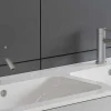 Mechanische Mengkraan Met Ronde Vorm Van Roestvrij Staal - Geborsteld Nikkel - H17 Cm - Salavan-Shower & Design Online