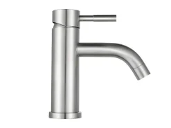 Mechanische Mengkraan Met Ronde Vorm Van Roestvrij Staal - Geborsteld Nikkel - H17 Cm - Salavan-Shower & Design Online