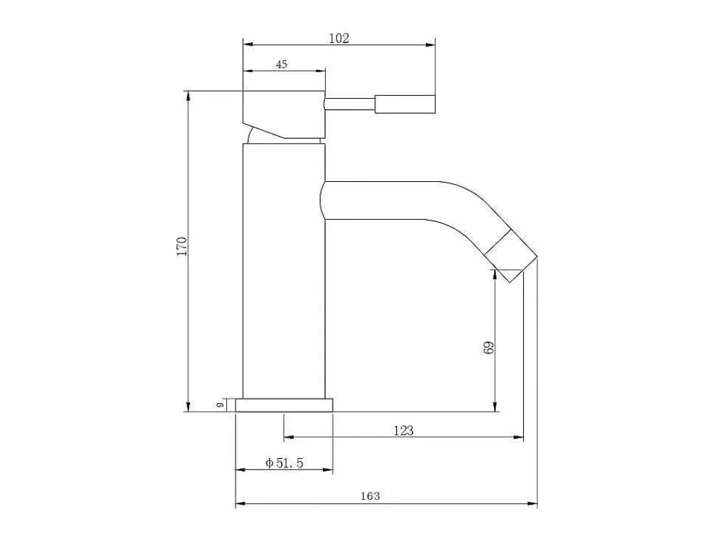 Mechanische Mengkraan Met Ronde Vorm Van Roestvrij Staal - Geborsteld Nikkel - H17 Cm - Salavan-Shower & Design Online