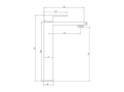 Mechanische Mengkraan Met Vierkante Vorm Van Geborsteld Roestvrij Staal - Mat Zwart, H31 Cm - Canilas-Shower & Design Sale