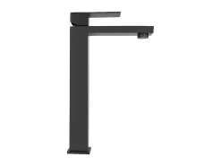 Mechanische Mengkraan Met Vierkante Vorm Van Geborsteld Roestvrij Staal - Mat Zwart, H31 Cm - Canilas-Shower & Design Sale