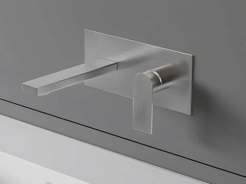 Mechanische Mengkraan Voor Inbouw Vierkant - Kleur: Geborsteld Nikkel - Vistula-Shower & Design Discount