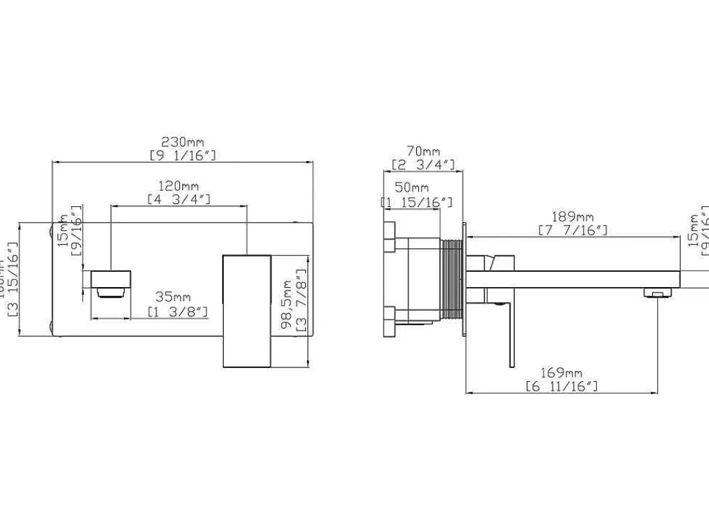 Mechanische Mengkraan Voor Inbouw Vierkant - Goudkleurig Met Satijnglans - Vistula-Shower & Design Discount