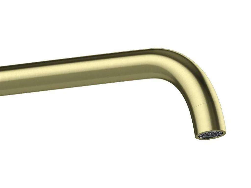 Mechanische Mengkraan Voor Inbouw Met Afgerond Uiteinde - Goudkleurig Met Satijnglans - Lozoya-Shower & Design Sale