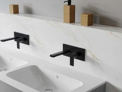 Mechanische Mengkraan Voor Inbouw Vierkant - Matzwart - Vistula-Shower & Design
