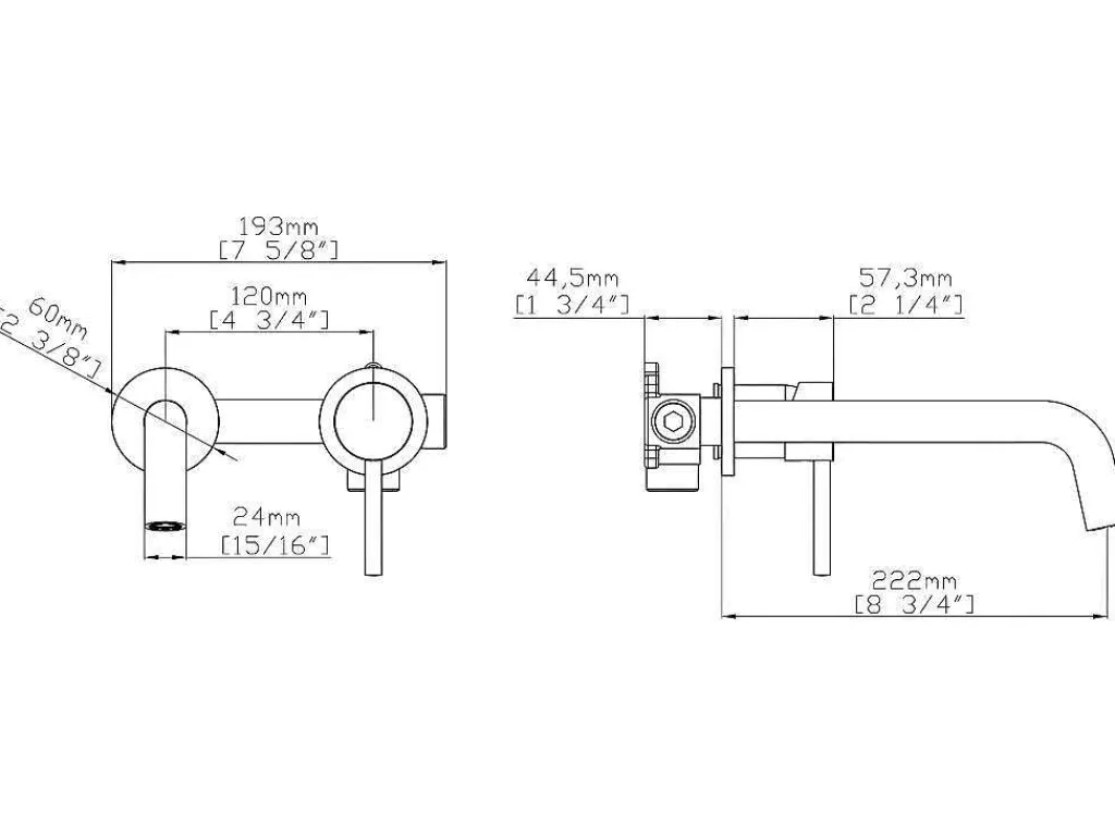 Mechanische Mengkraan Voor Inbouw Met Afgerond Uiteinde - Matzwart - Lozoya-Shower & Design