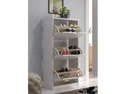 Mestre Schoenenkast 3 Klep Wit.-Vente-unique