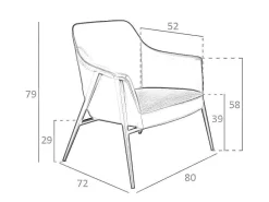 Met Stof En Ecoleder Beklede Fauteuil 5080-Angel Cerda Clearance