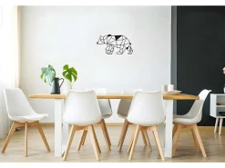 Metalen Decoratie Beer 4, Zwart, 55X1,5X30 Cm,-EPIKASA Sale