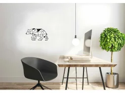 Metalen Decoratie Beer 4, Zwart, 55X1,5X30 Cm,-EPIKASA Sale