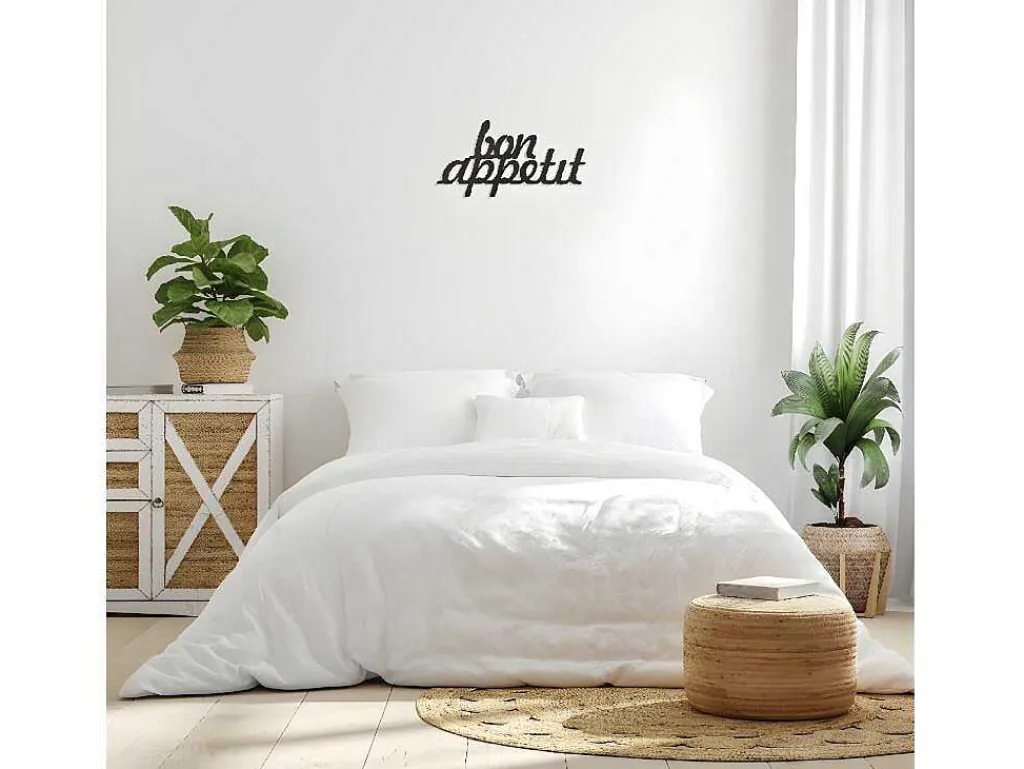 Metalen Decoratie Bon Appetit, Zwart, 50X1,5X30 Cm,-EPIKASA