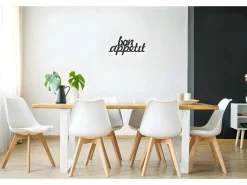 Metalen Decoratie Bon Appetit, Zwart, 50X1,5X30 Cm,-EPIKASA