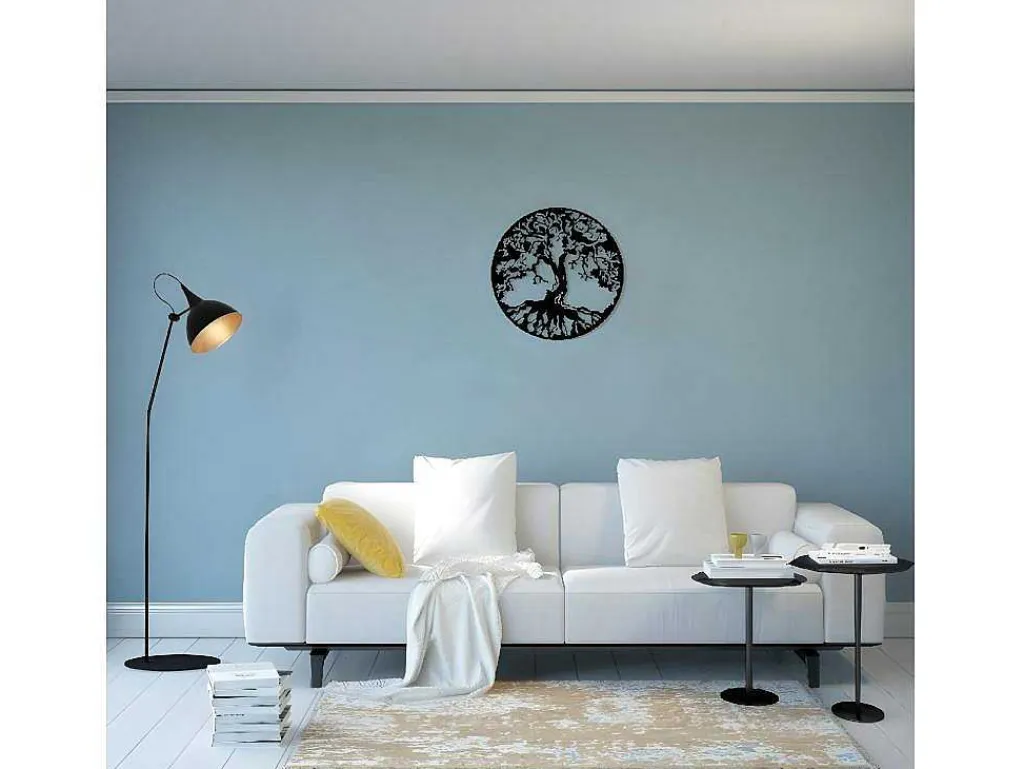 Metalen Decoratie Boom 32, Zwart, 60X1,5X60 Cm,-EPIKASA New