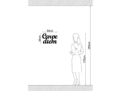 Metalen Decoratie Carpediem, Zwart, 50X1,5X38 Cm,-EPIKASA Best