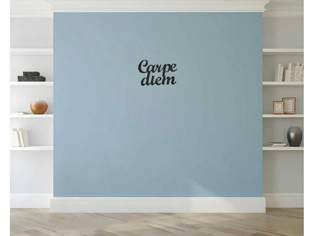 Metalen Decoratie Carpediem, Zwart, 50X1,5X38 Cm,-EPIKASA Best