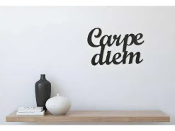 Metalen Decoratie Carpediem, Zwart, 50X1,5X38 Cm,-EPIKASA Best