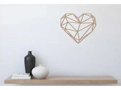 Metalen Decoratie Hart 10, Koper, 47X1,5X40 Cm,-EPIKASA Outlet