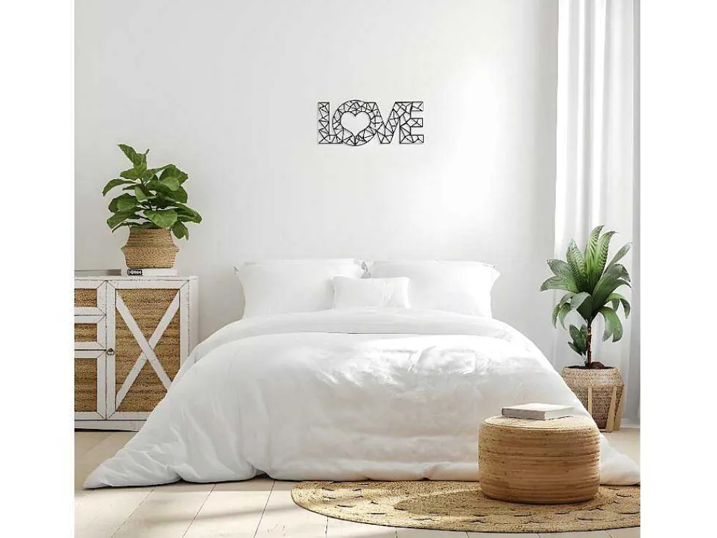 Metalen Decoratie Love 8, Zwart, 50X1,5X20 Cm,-EPIKASA Online