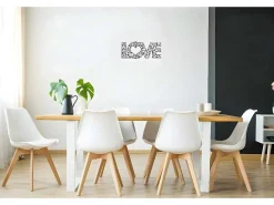 Metalen Decoratie Love 8, Zwart, 50X1,5X20 Cm,-EPIKASA Online