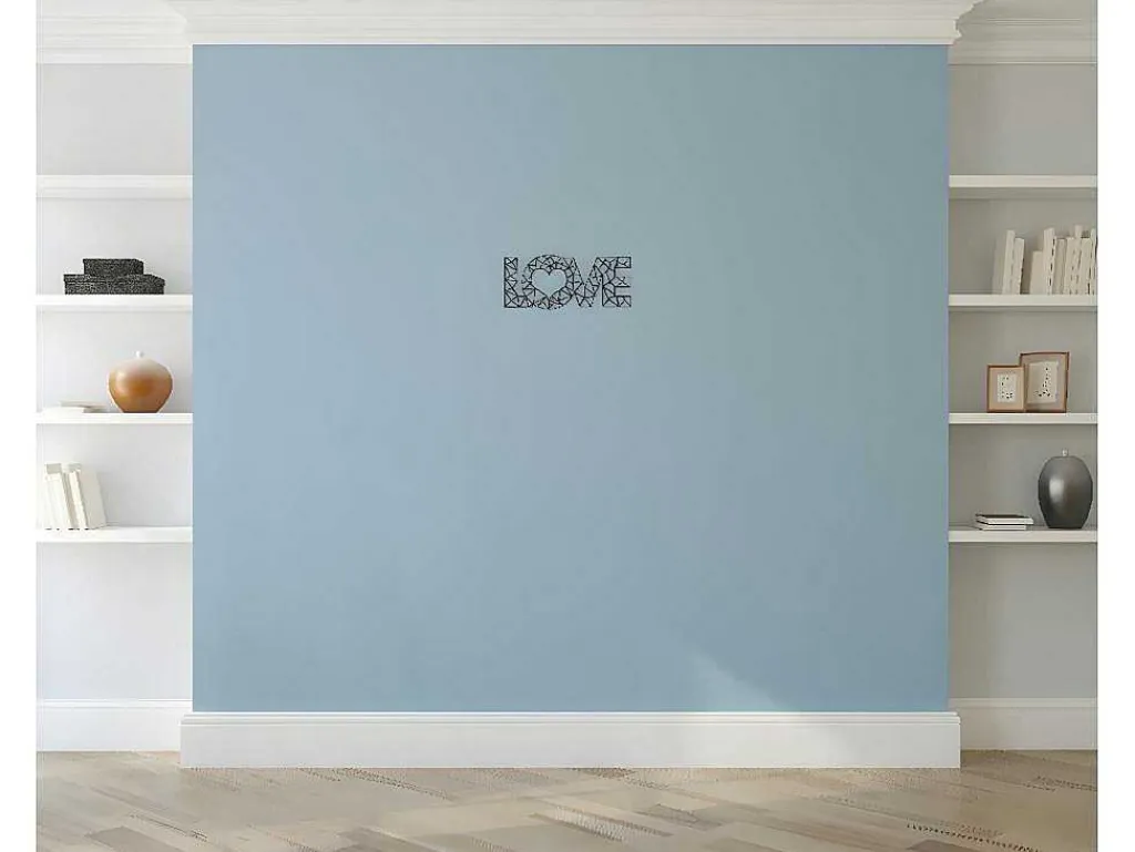 Metalen Decoratie Love 8, Zwart, 50X1,5X20 Cm,-EPIKASA Online