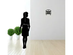 Metalen Decoratie Minivan, Zwart, 32X1,5X36 Cm,-EPIKASA Discount