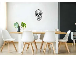 Metalen Decoratie Schedel 1, Zwart, 35X1,5X50 Cm,-EPIKASA
