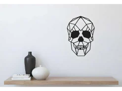 Metalen Decoratie Schedel 1, Zwart, 35X1,5X50 Cm,-EPIKASA