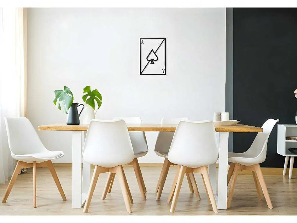 Metalen Decoratie Schoppenaas, Zwart, 32X1,5X48 Cm,-EPIKASA Best