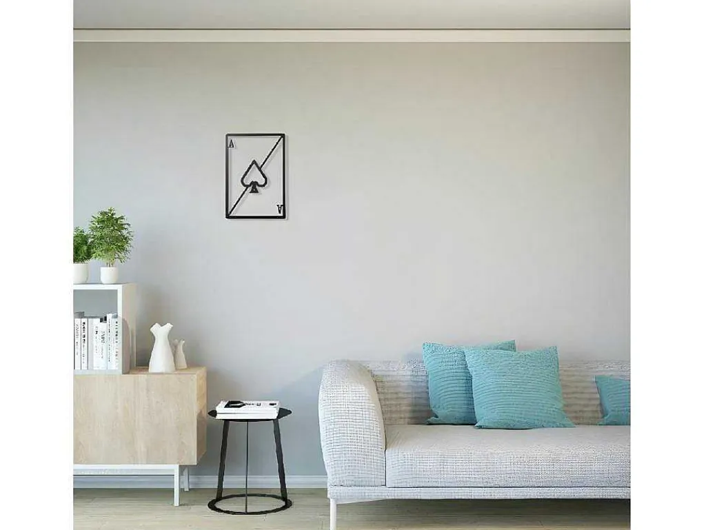 Metalen Decoratie Schoppenaas, Zwart, 32X1,5X48 Cm,-EPIKASA Best