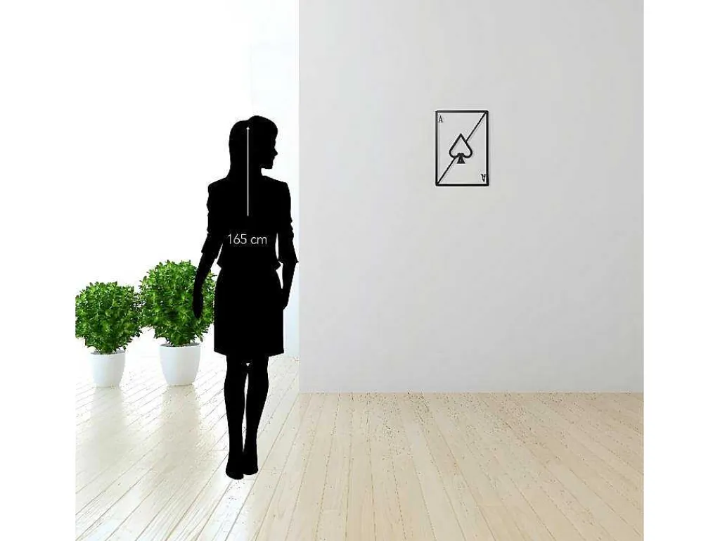 Metalen Decoratie Schoppenaas, Zwart, 32X1,5X48 Cm,-EPIKASA Best