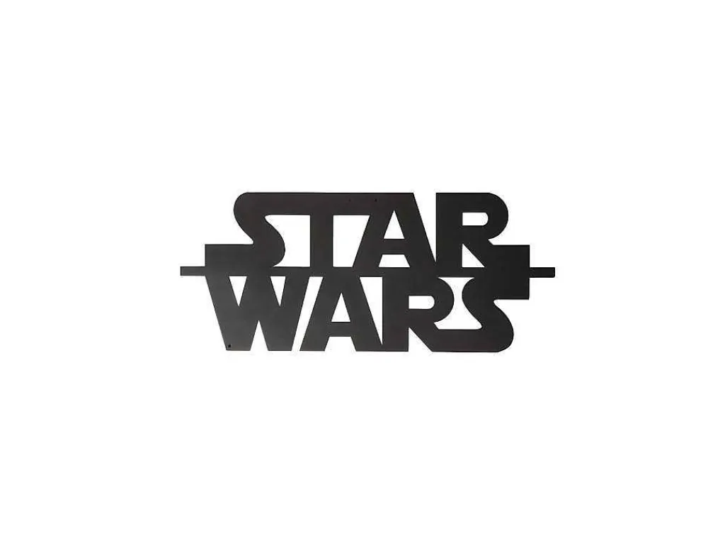 Metalen Decoratie Star Wars, Zwart, 50X1,5X21 Cm,-EPIKASA Sale