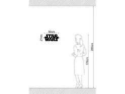 Metalen Decoratie Star Wars, Zwart, 50X1,5X21 Cm,-EPIKASA Sale