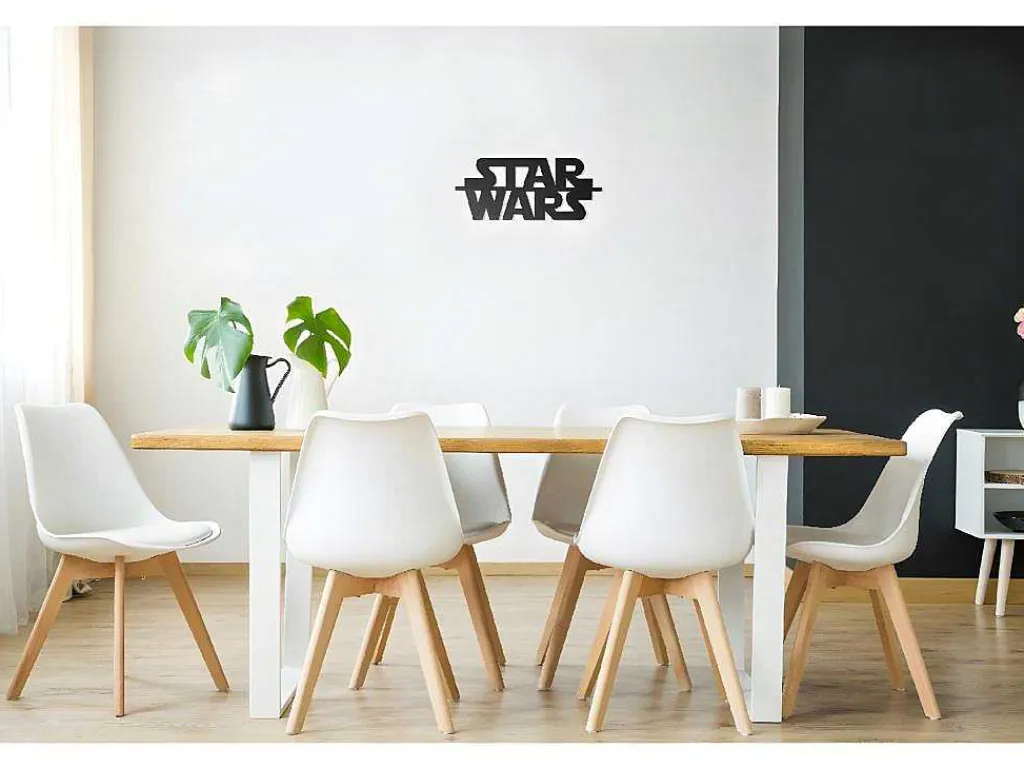Metalen Decoratie Star Wars, Zwart, 50X1,5X21 Cm,-EPIKASA Sale