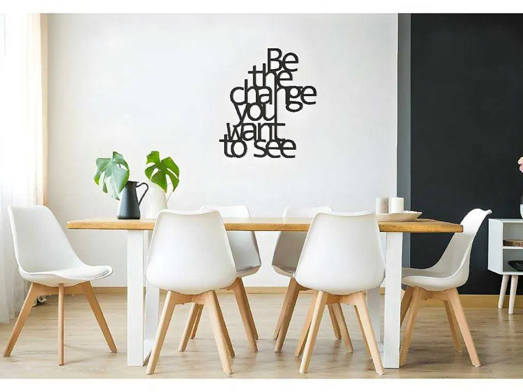 Metalen Decoratie The Change, Zwart, 62X1,5X70 Cm,-EPIKASA Hot