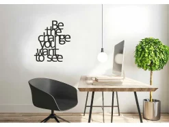 Metalen Decoratie The Change, Zwart, 62X1,5X70 Cm,-EPIKASA Hot