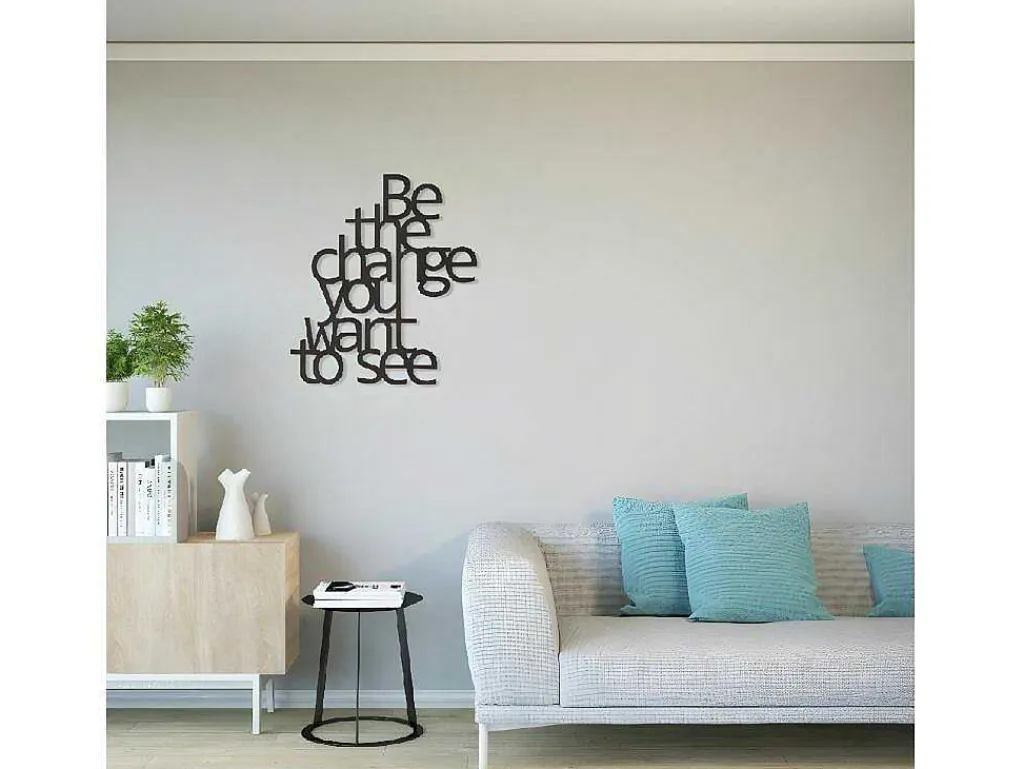 Metalen Decoratie The Change, Zwart, 62X1,5X70 Cm,-EPIKASA Hot