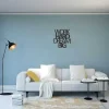 Metalen Decoratie Work Hard Dream Big 1, Zwart, 65X1,5X70 Cm,-EPIKASA