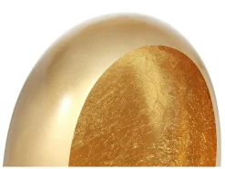 Metalen Kandelaar - B. 31,5 X H. 43 Cm - Messing En Bladgoud Afwerking - Goud - Belinni-OZAIA New