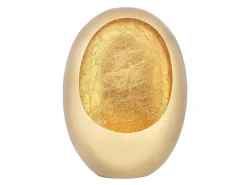 Metalen Kandelaar - B. 31,5 X H. 43 Cm - Messing En Bladgoud Afwerking - Goud - Belinni-OZAIA New