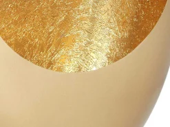 Metalen Kandelaar - B. 31,5 X H. 43 Cm - Messing En Bladgoud Afwerking - Goud - Belinni-OZAIA New