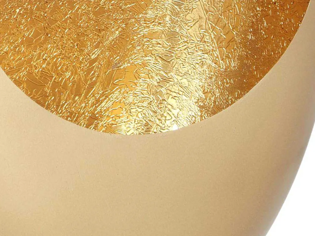 Metalen Kandelaar - B.26 X H.33 Cm - Messing En Bladgoud Afwerking - Verguld - Belinni-OZAIA